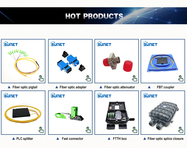 ABS Box Fiber Optic PLC Splitter Singlemode Sc Upc Pigtail 1310/1550/1490 Nm Fbt Coupler